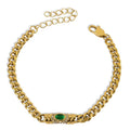 Retro Cuban Stone Bracelet