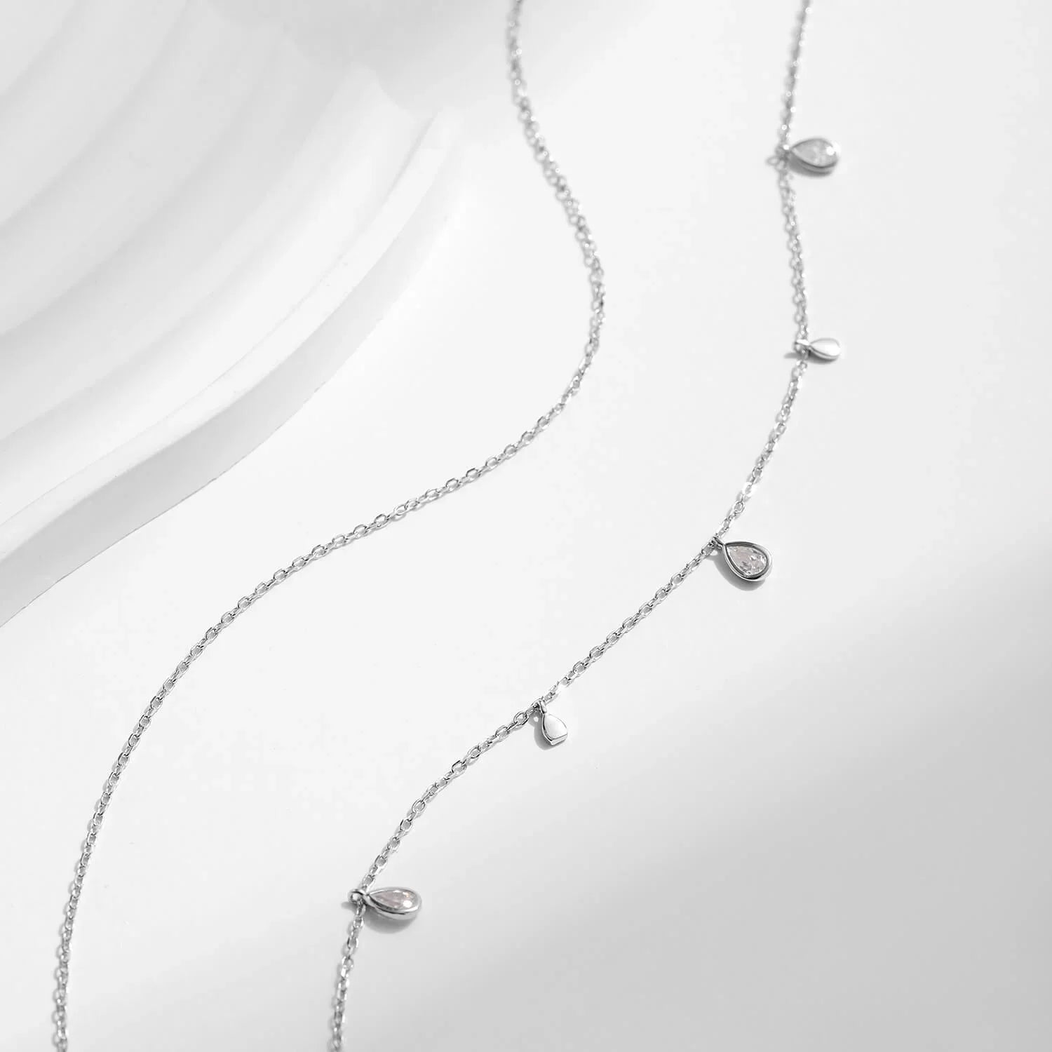 Bi-Layered Water Drop Necklace