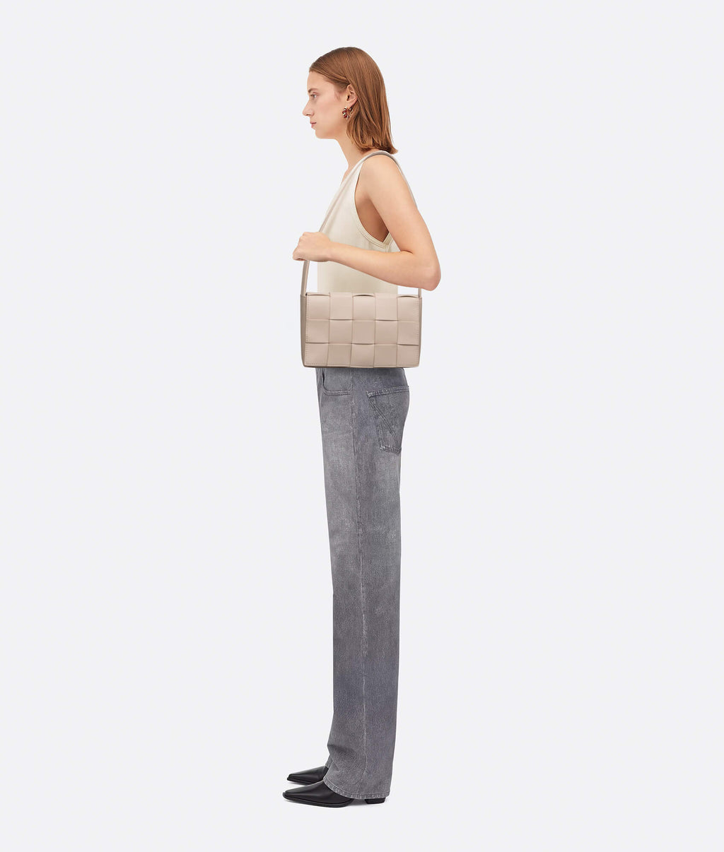 Woven Cassette Crossbody Bag