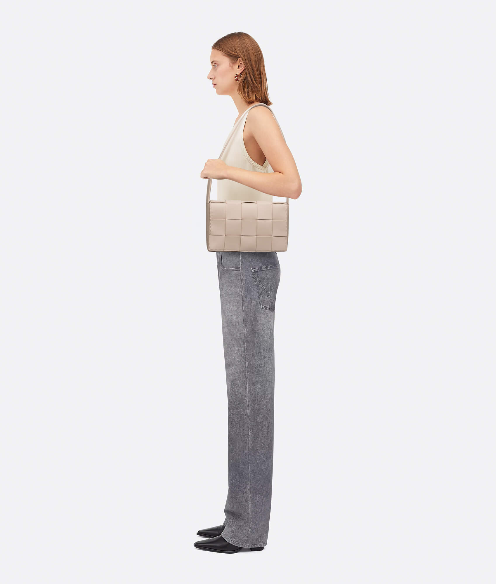 Woven Cassette Crossbody Bag
