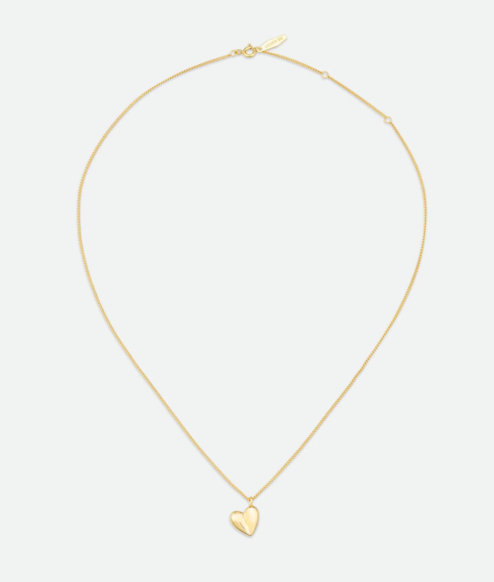 3D Heart Pendant Necklace