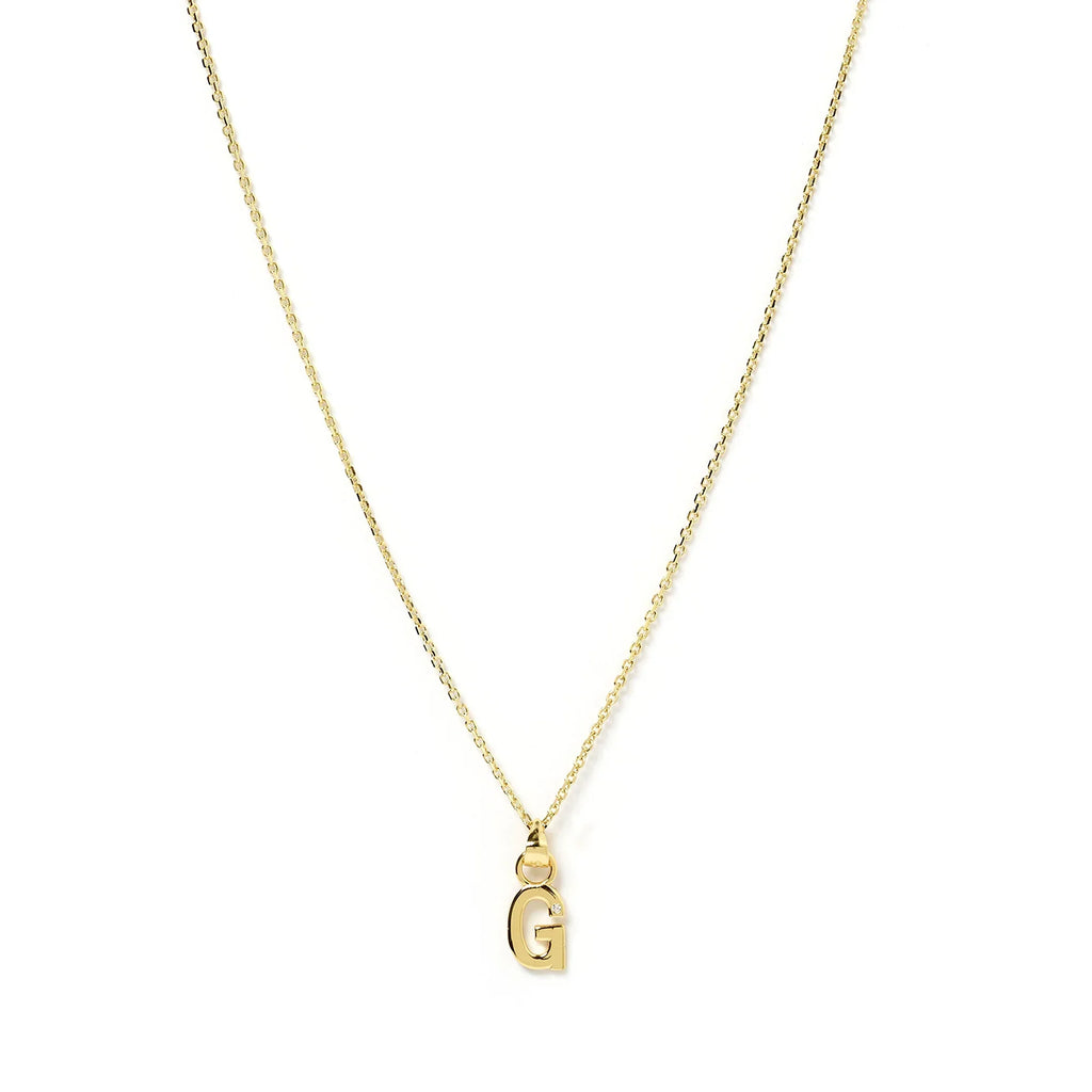 Initial Gold Charm Necklace