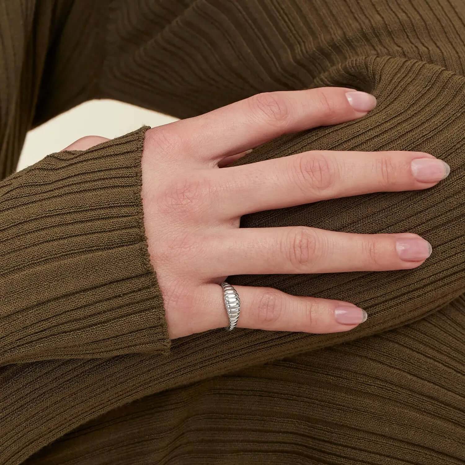 Croissant Signet Ring