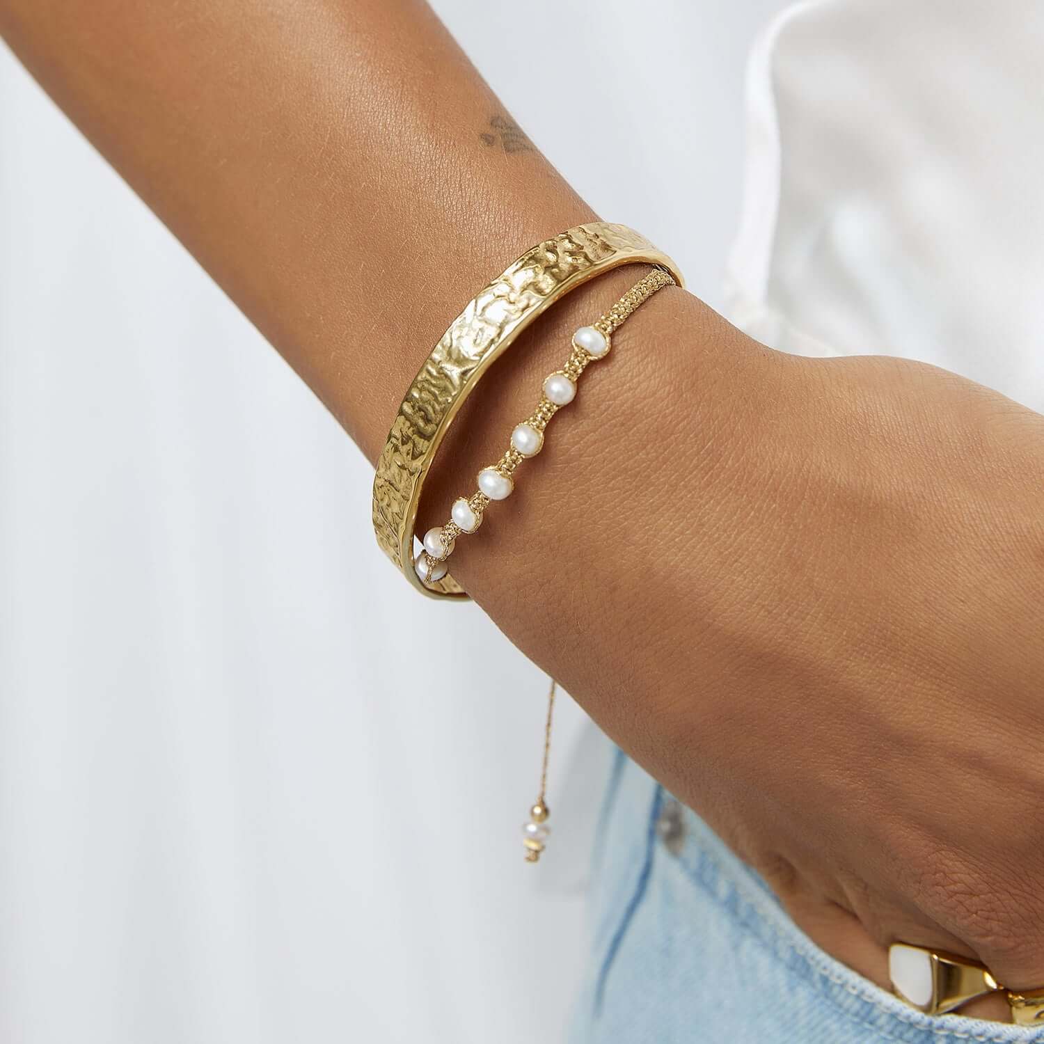 Foiled Gold Cuff Bracelet