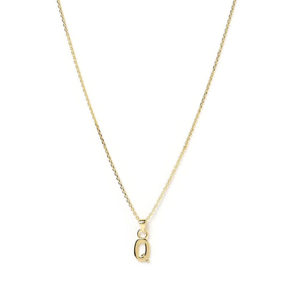 Initial Gold Charm Necklace