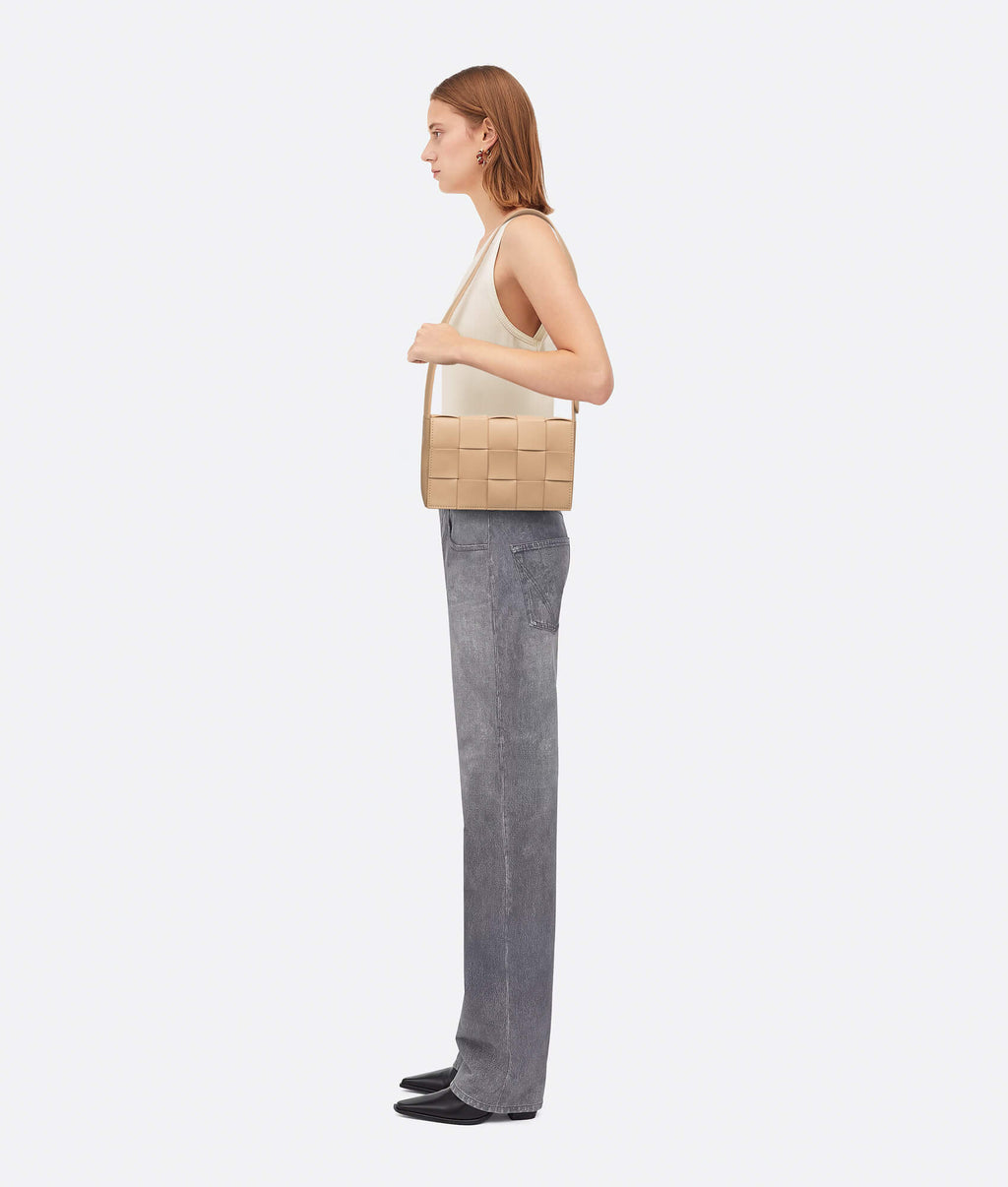 Woven Cassette Crossbody Bag