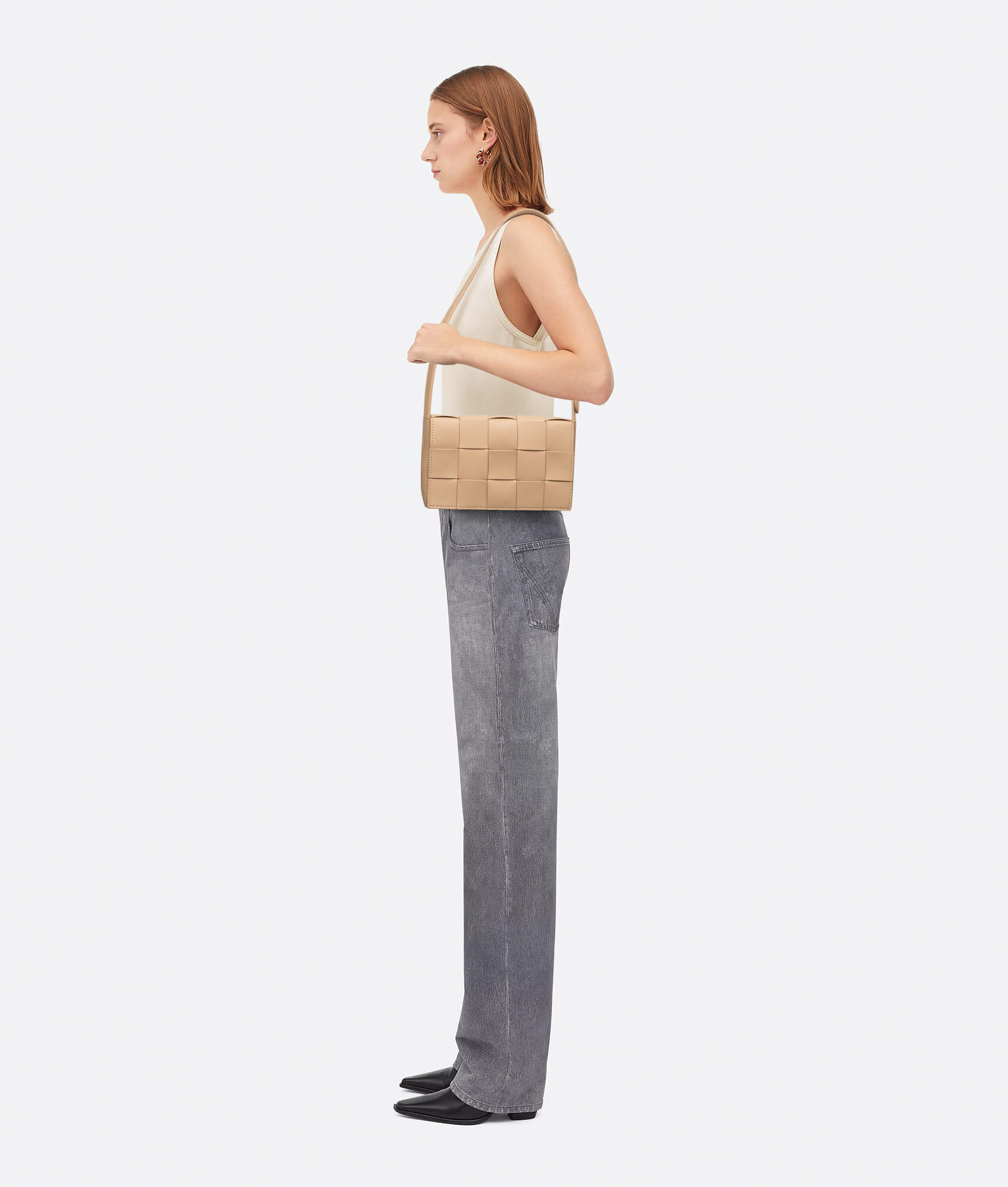 Woven Cassette Crossbody Bag