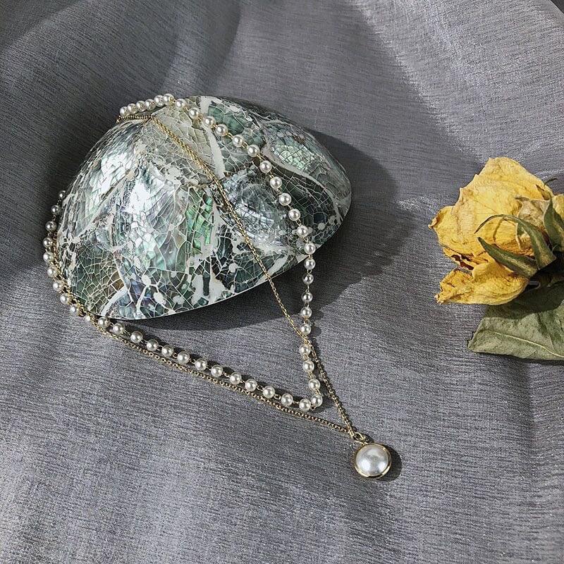 Dual Layered Pearl Necklace