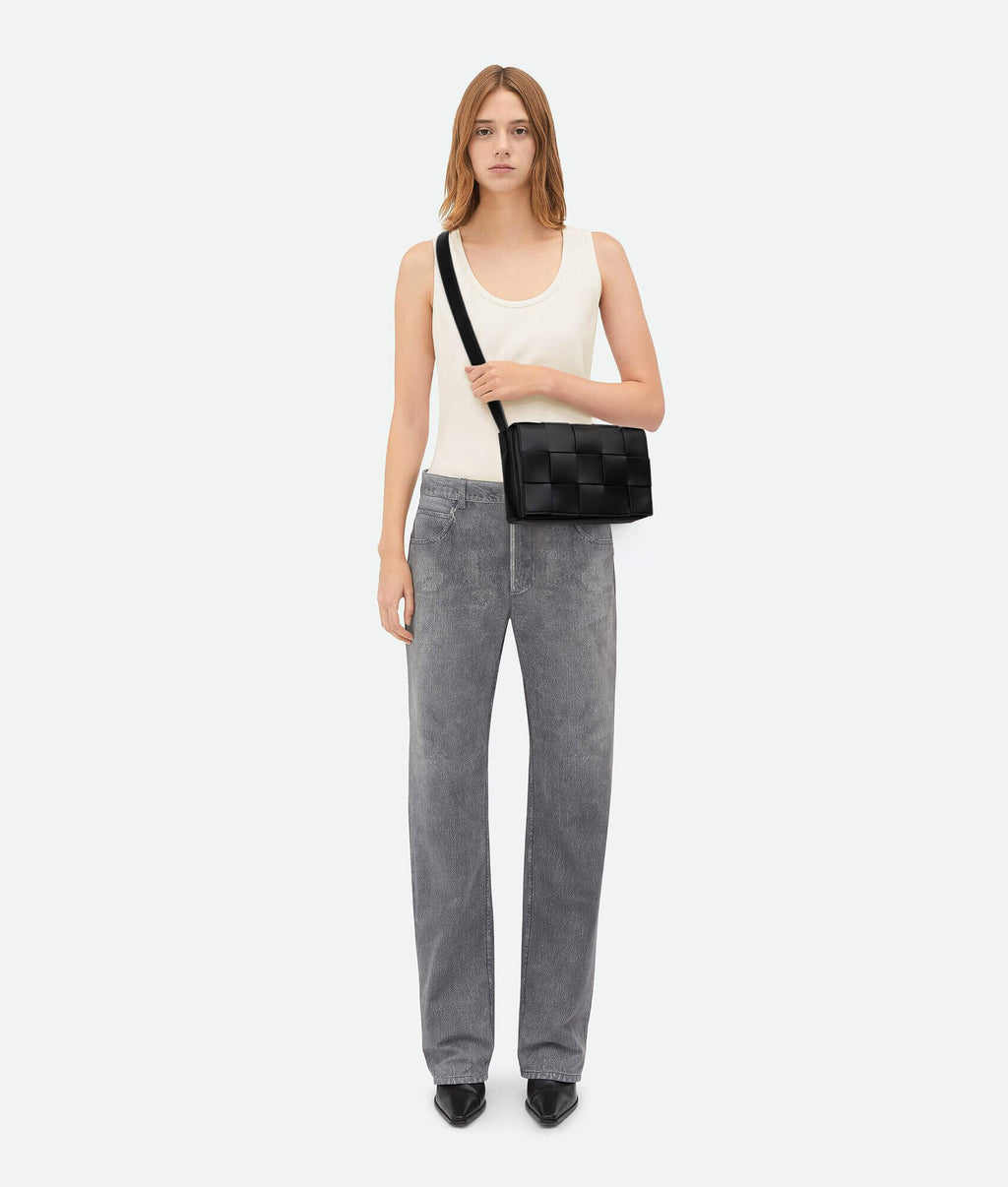 Woven Cassette Crossbody Bag