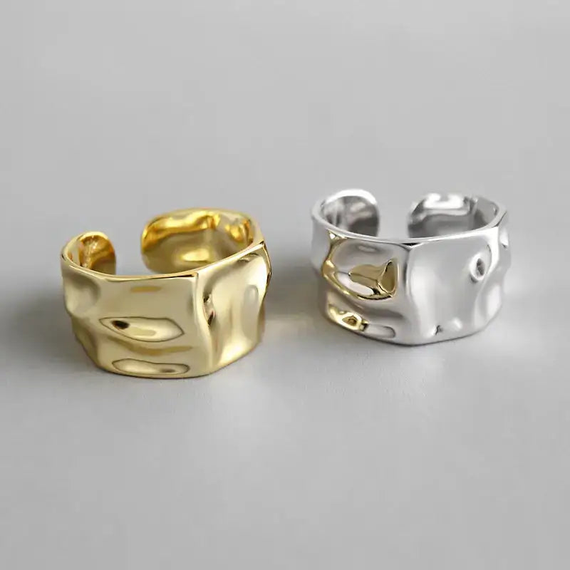 Foil Texture Cuff Ring