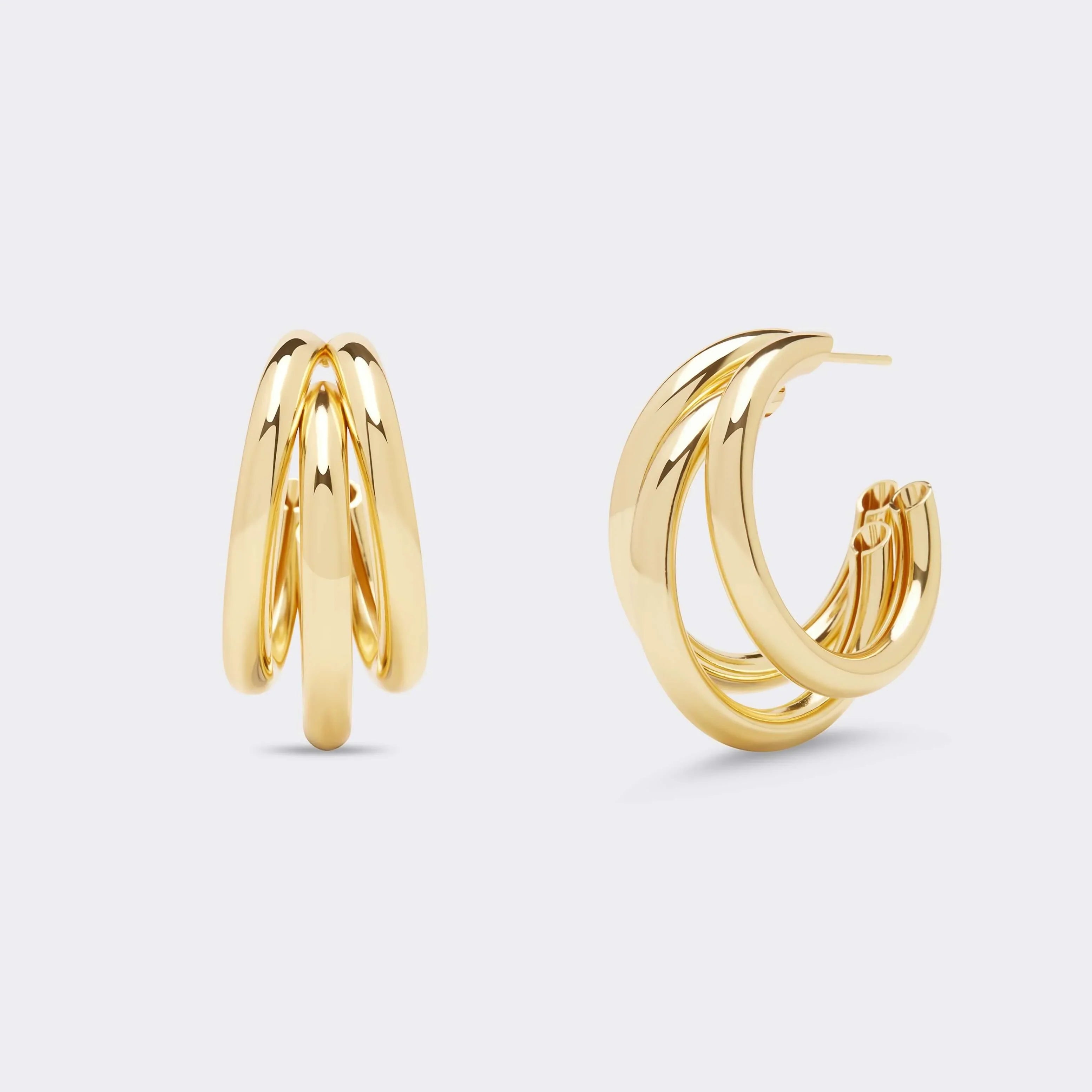 Big Triple Hoop Earrings