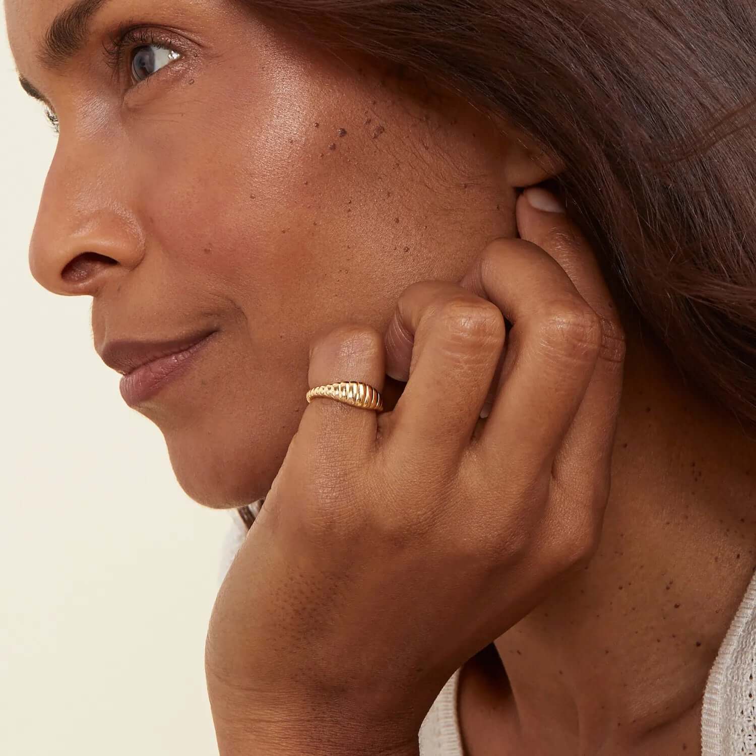 Croissant Signet Ring