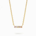Row Diamond-Studded Necklace