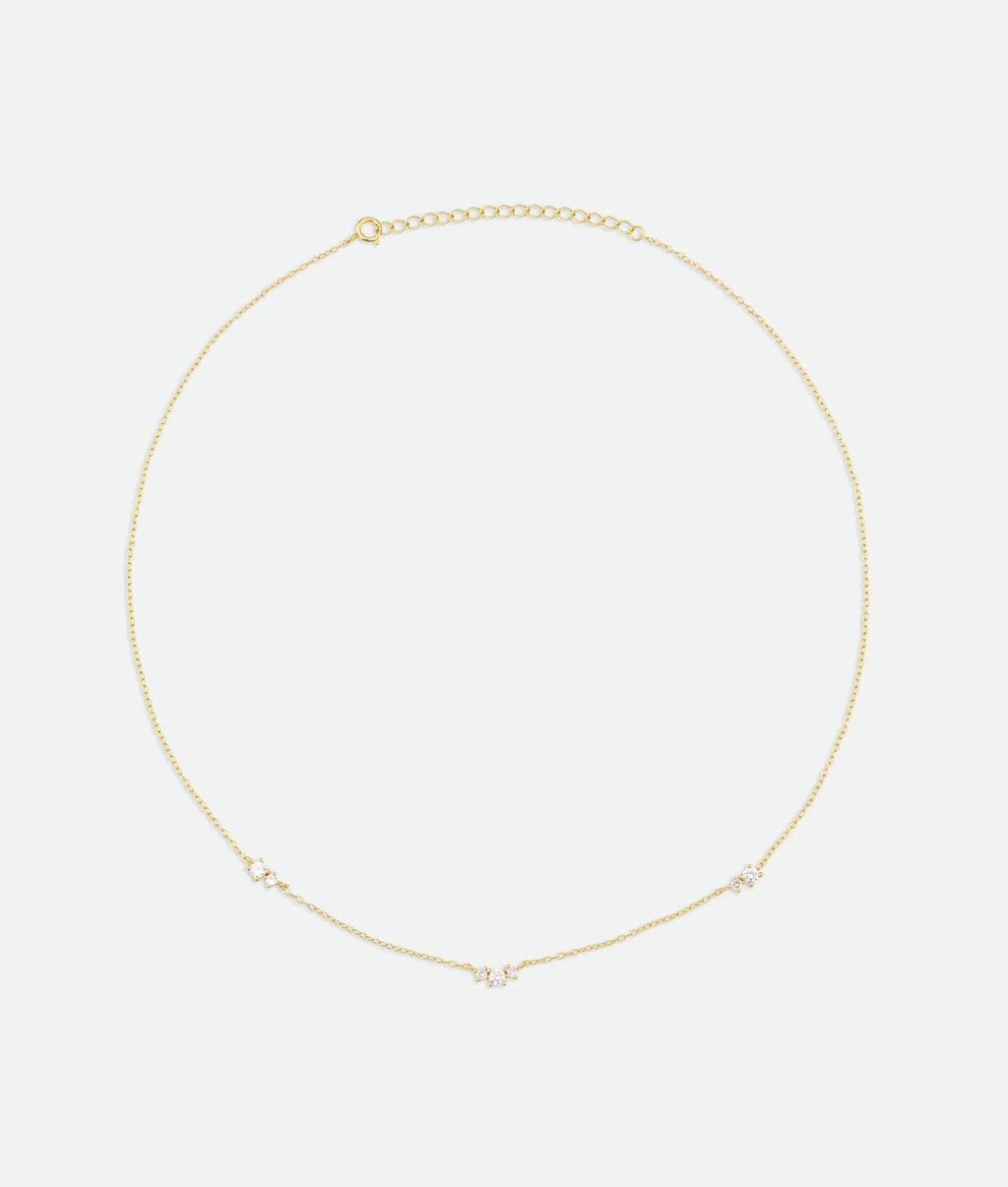 Triple Diamond Chain Necklace