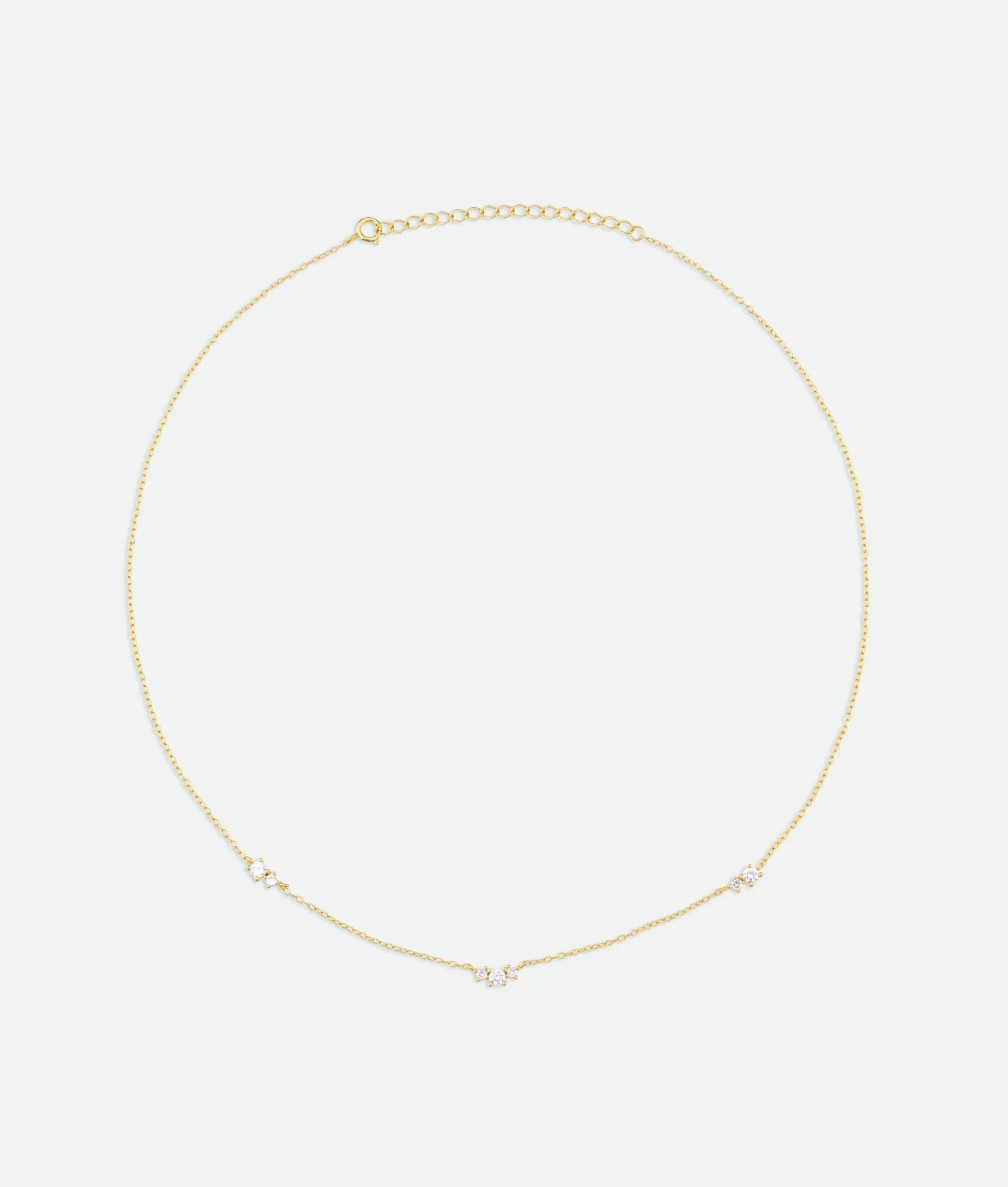 Triple Diamond Chain Necklace