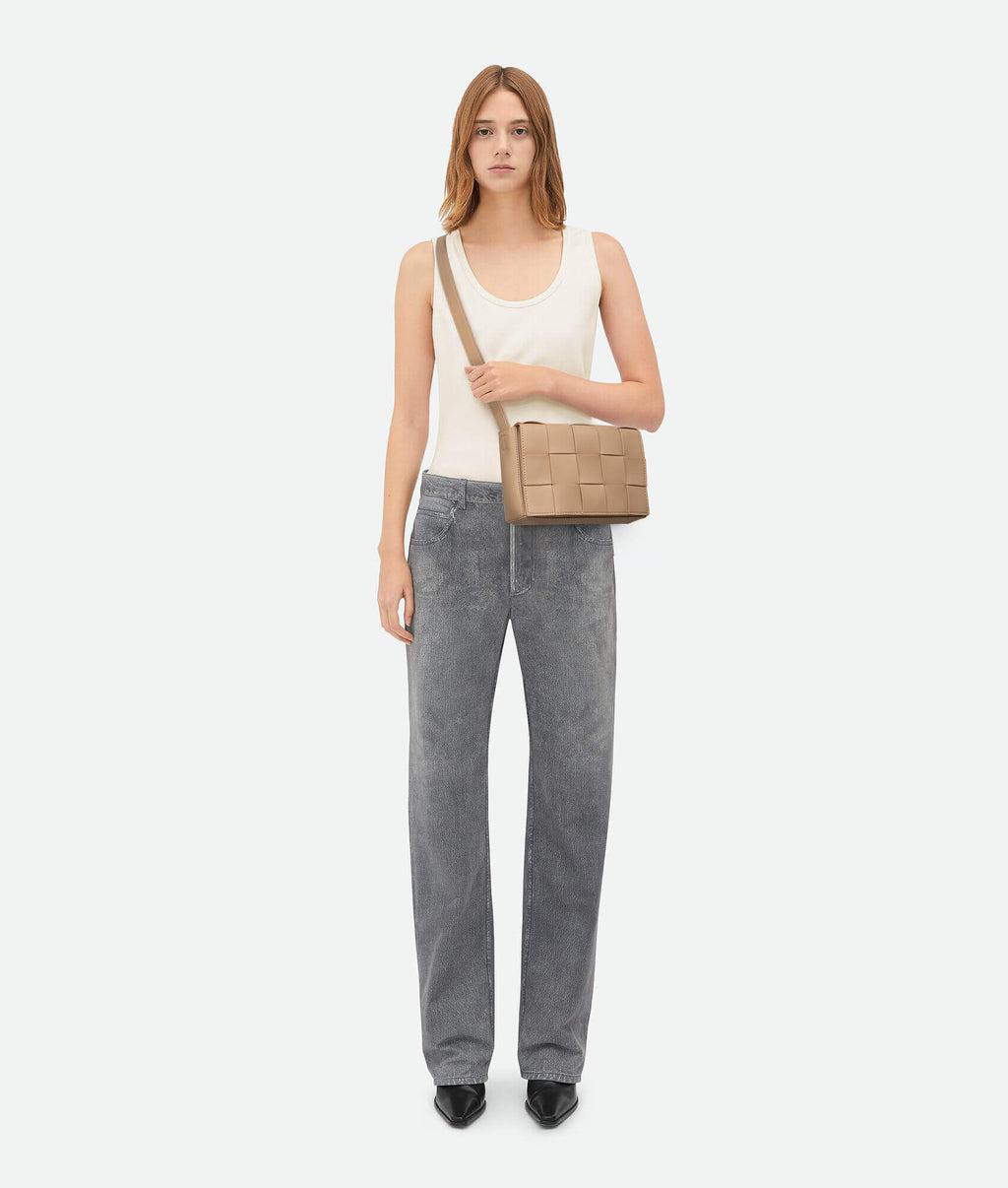 Woven Cassette Crossbody Bag