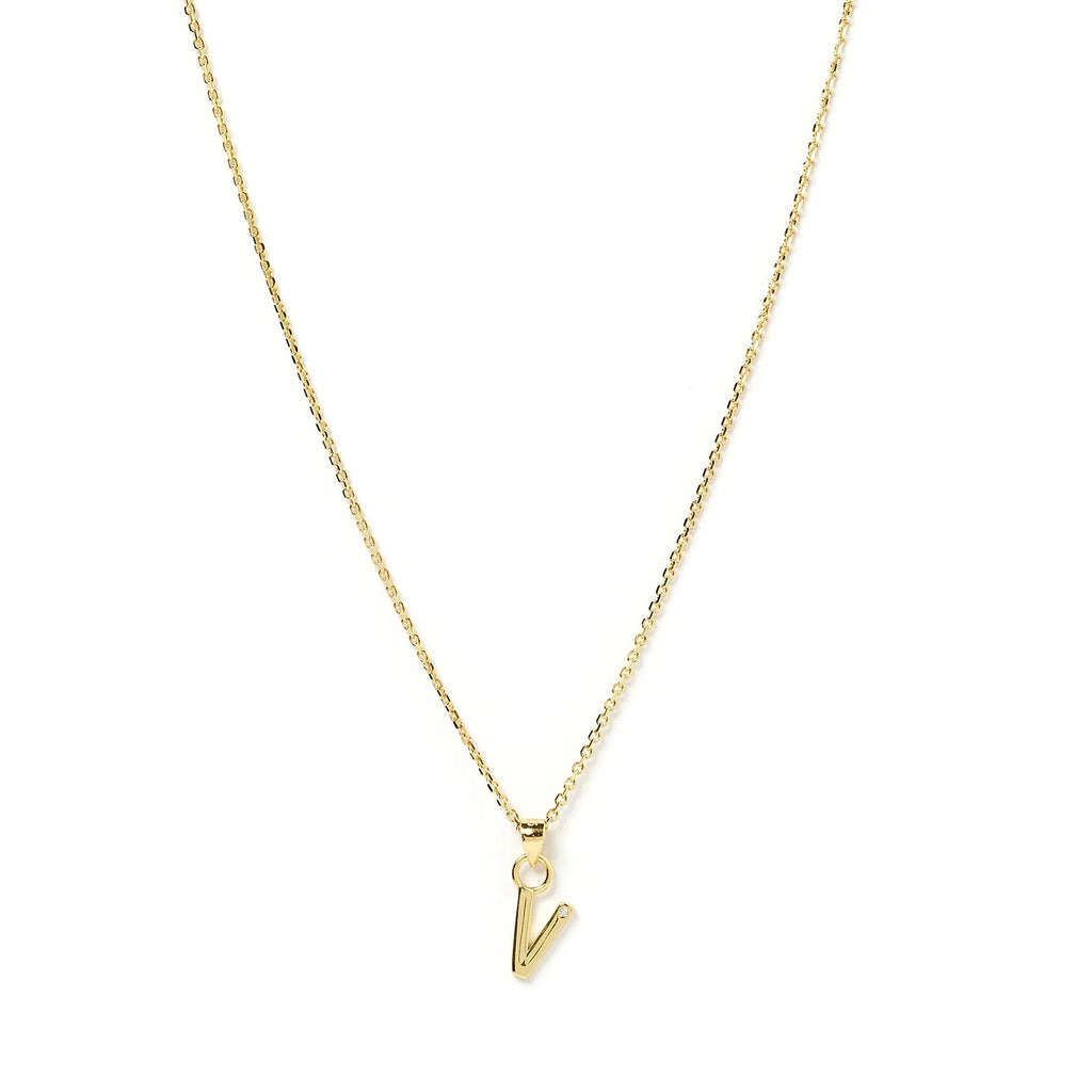 Initial Gold Charm Necklace