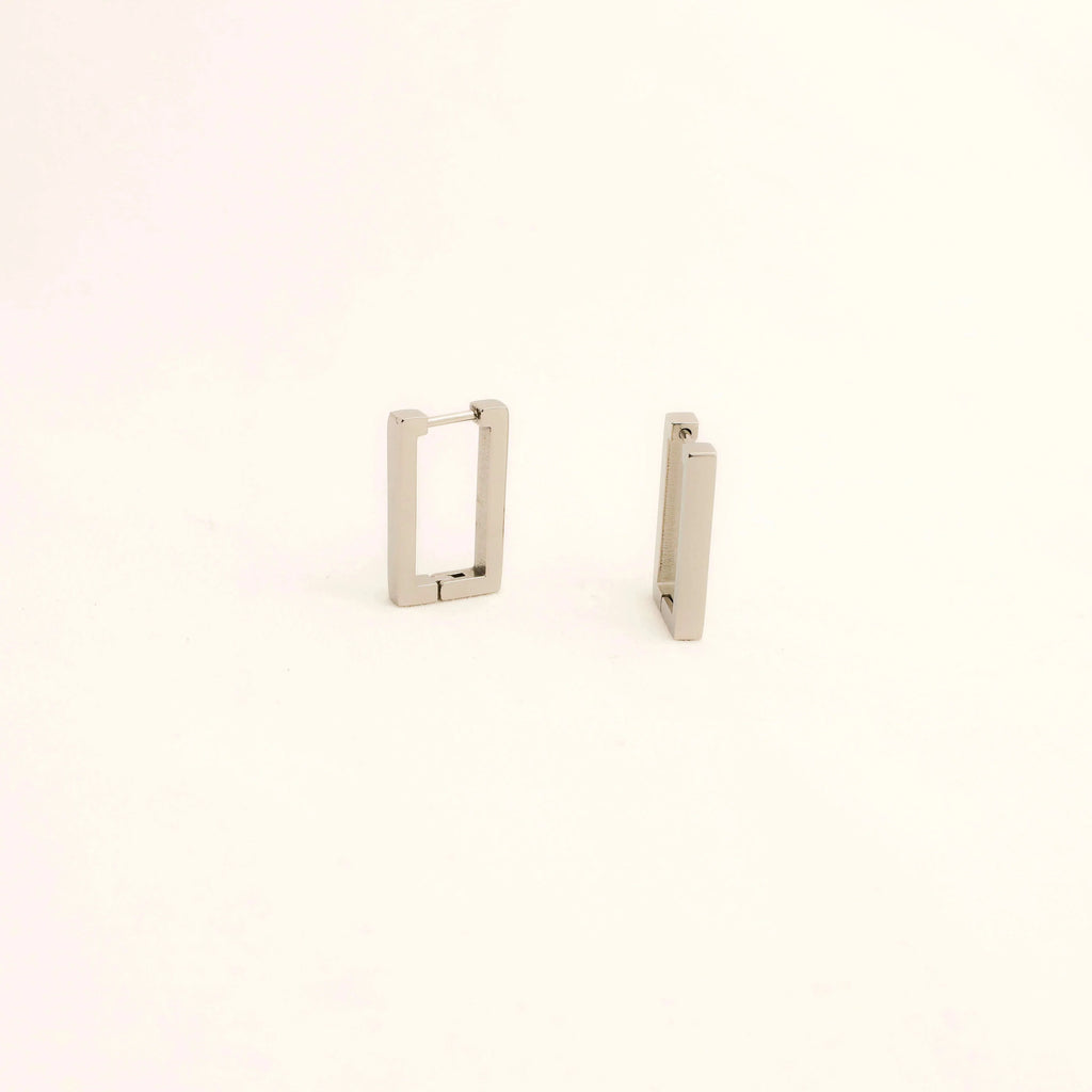 Block Hoop Earrings