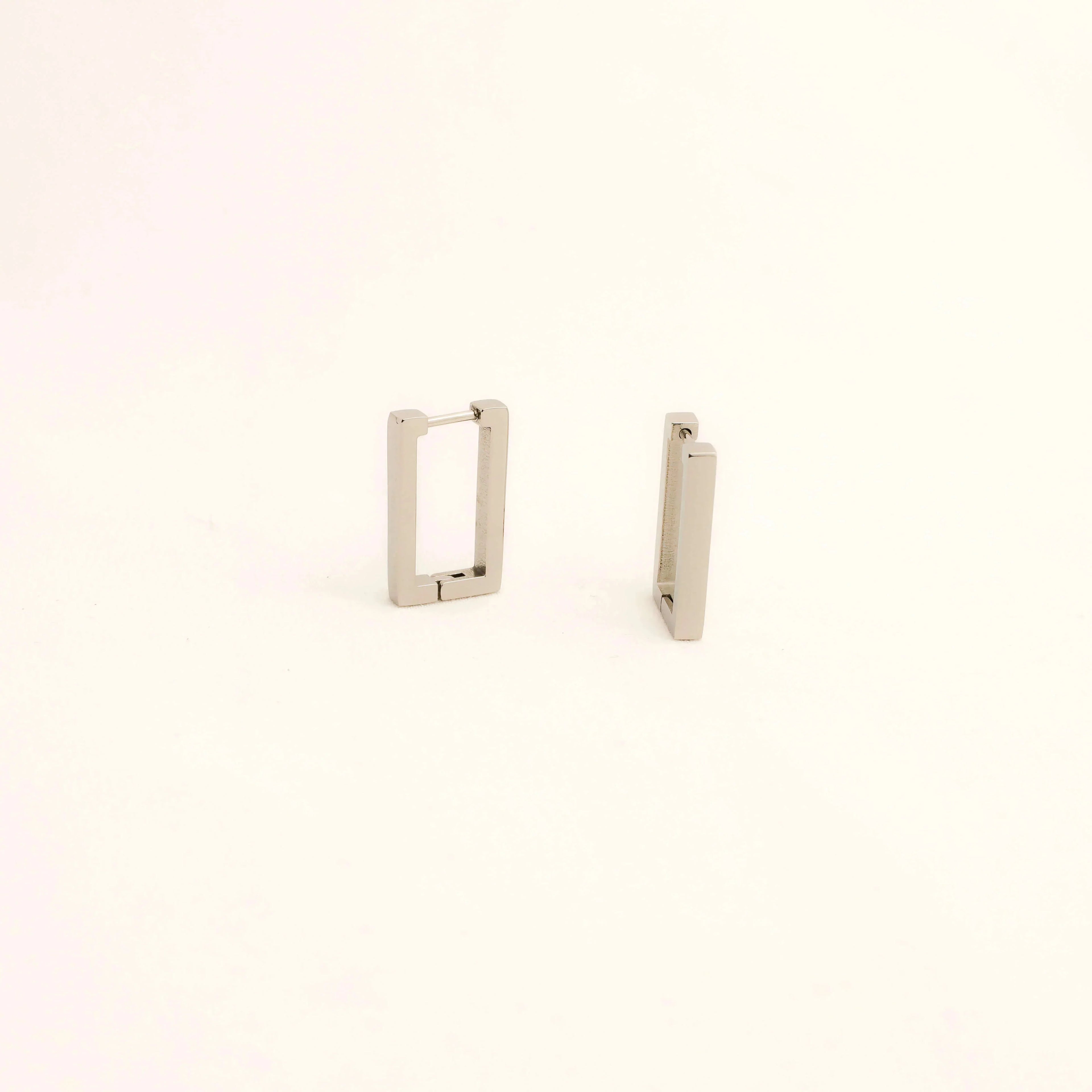 Block Hoop Earrings