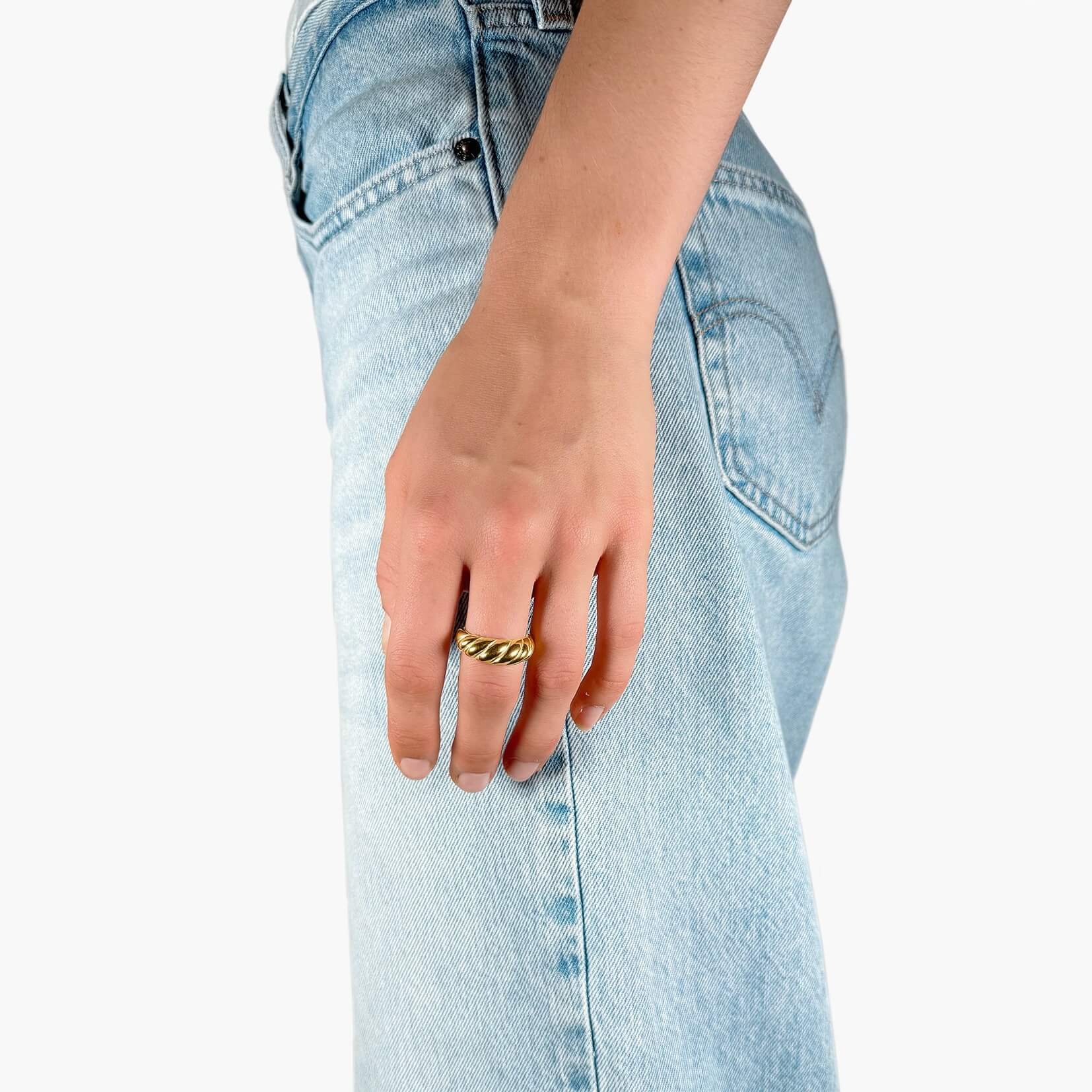 Croissant Dome Ring