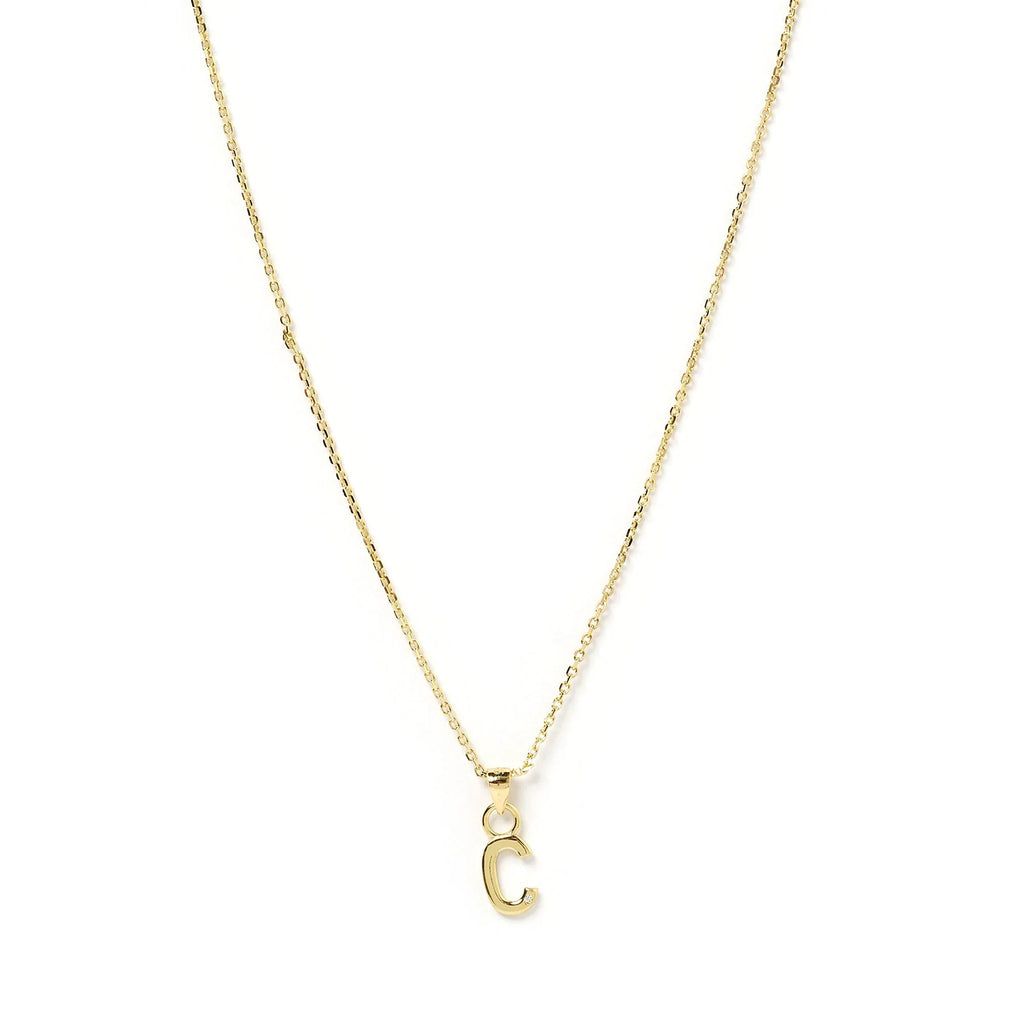 Initial Gold Charm Necklace