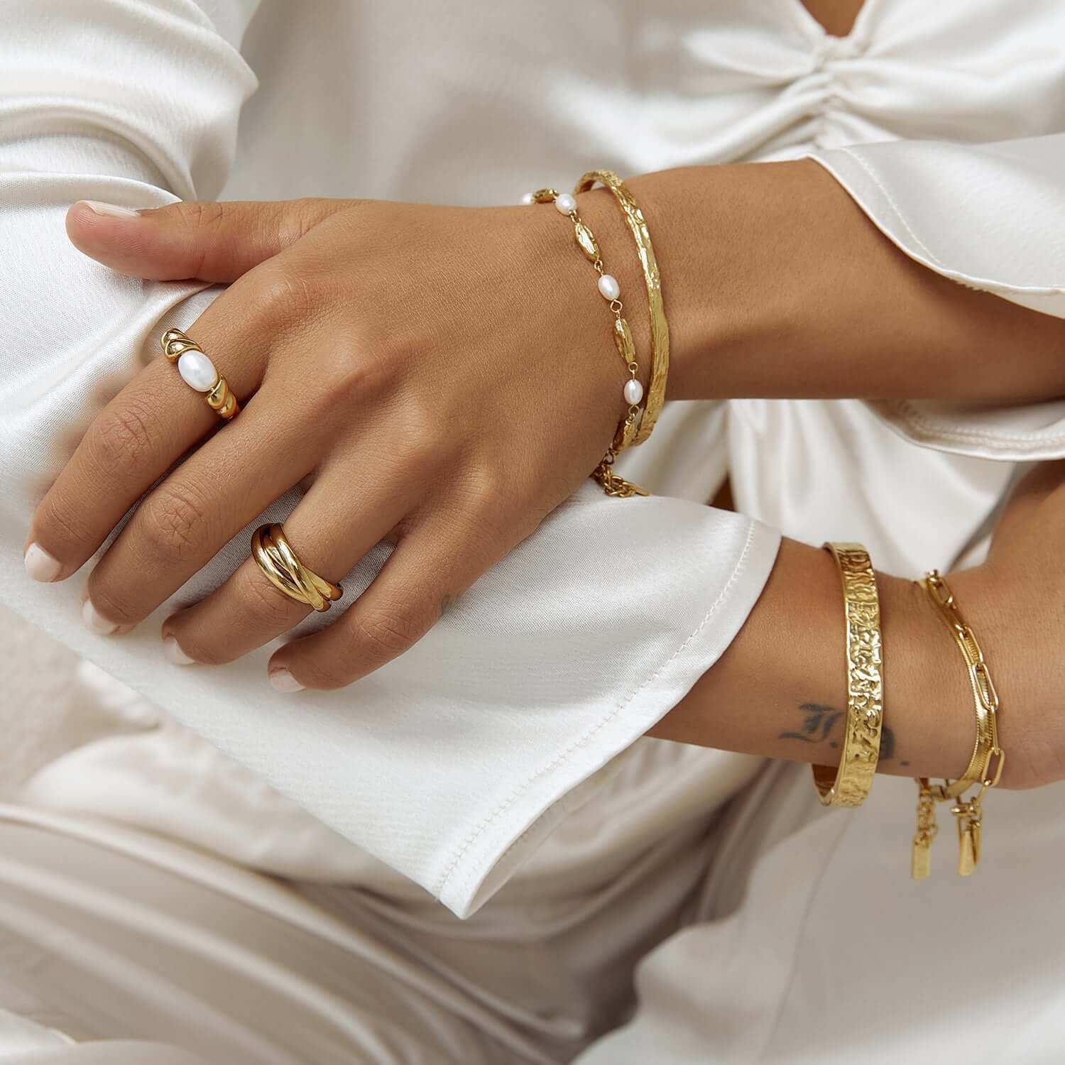 Foiled Gold Cuff Bracelet