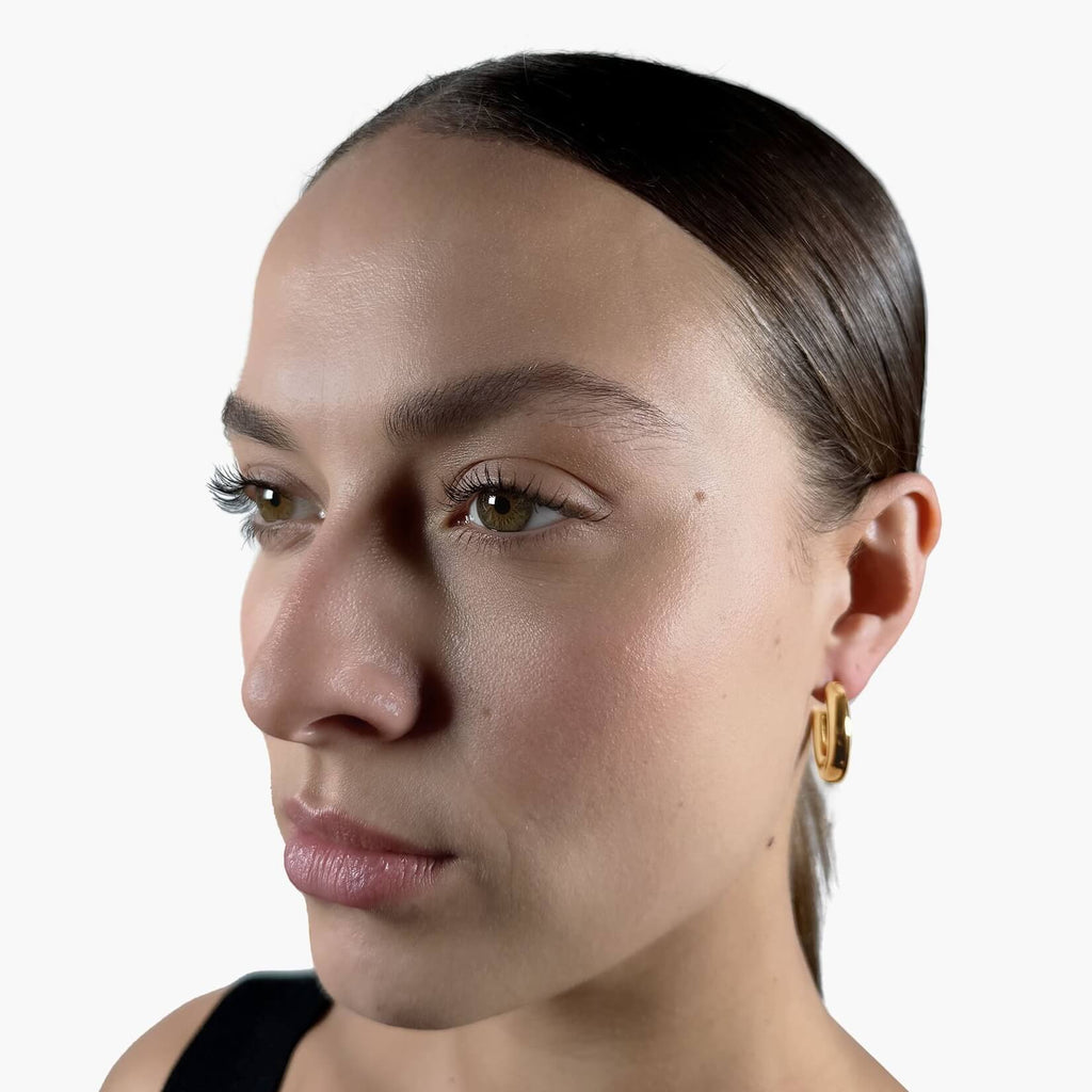 Gold Open Hoop Earrings