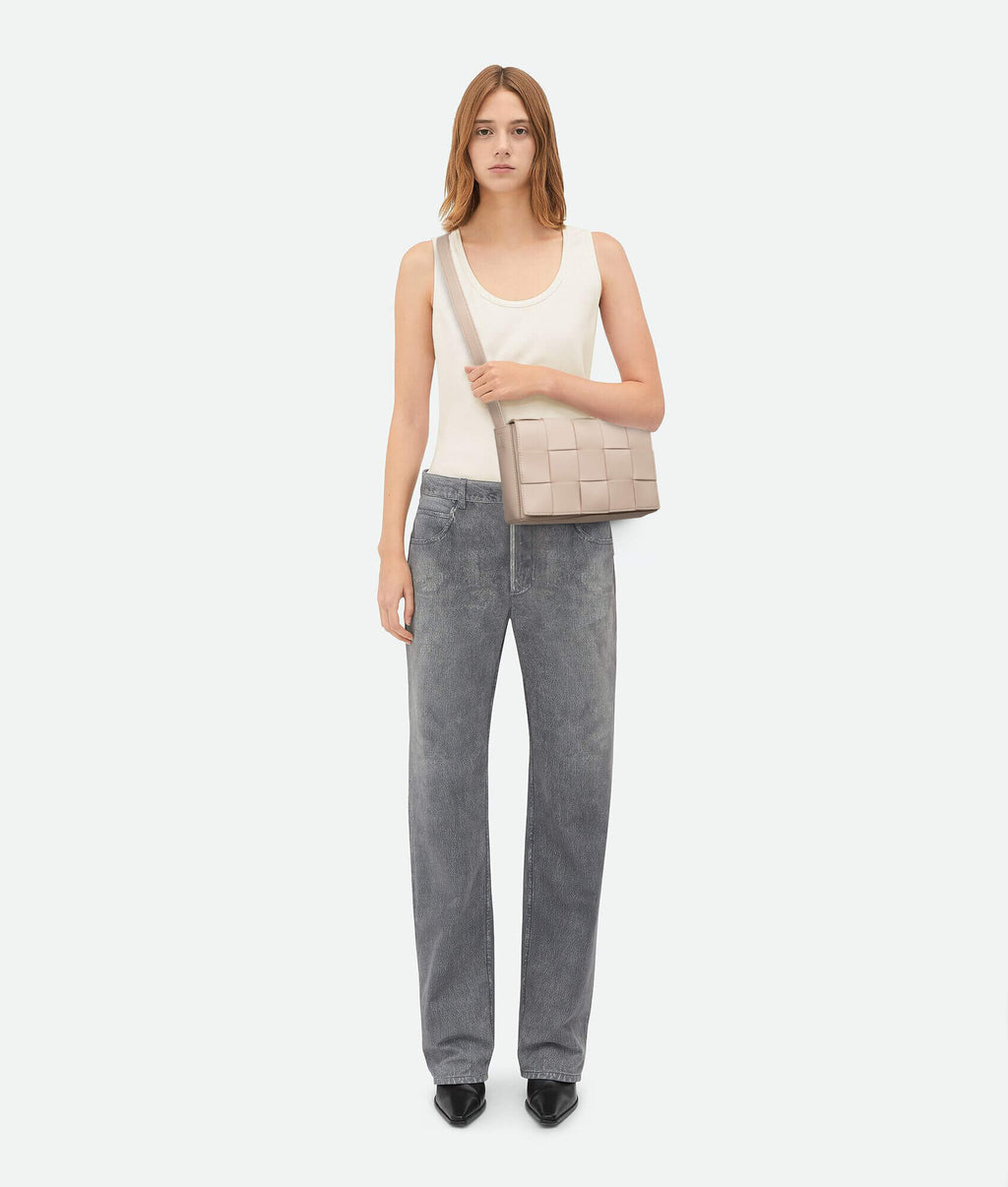 Woven Cassette Crossbody Bag