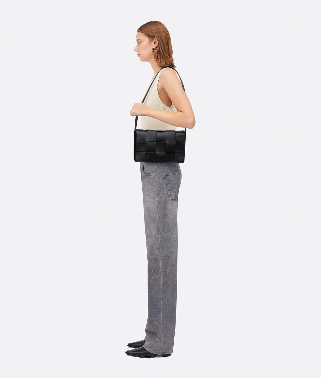Woven Cassette Crossbody Bag