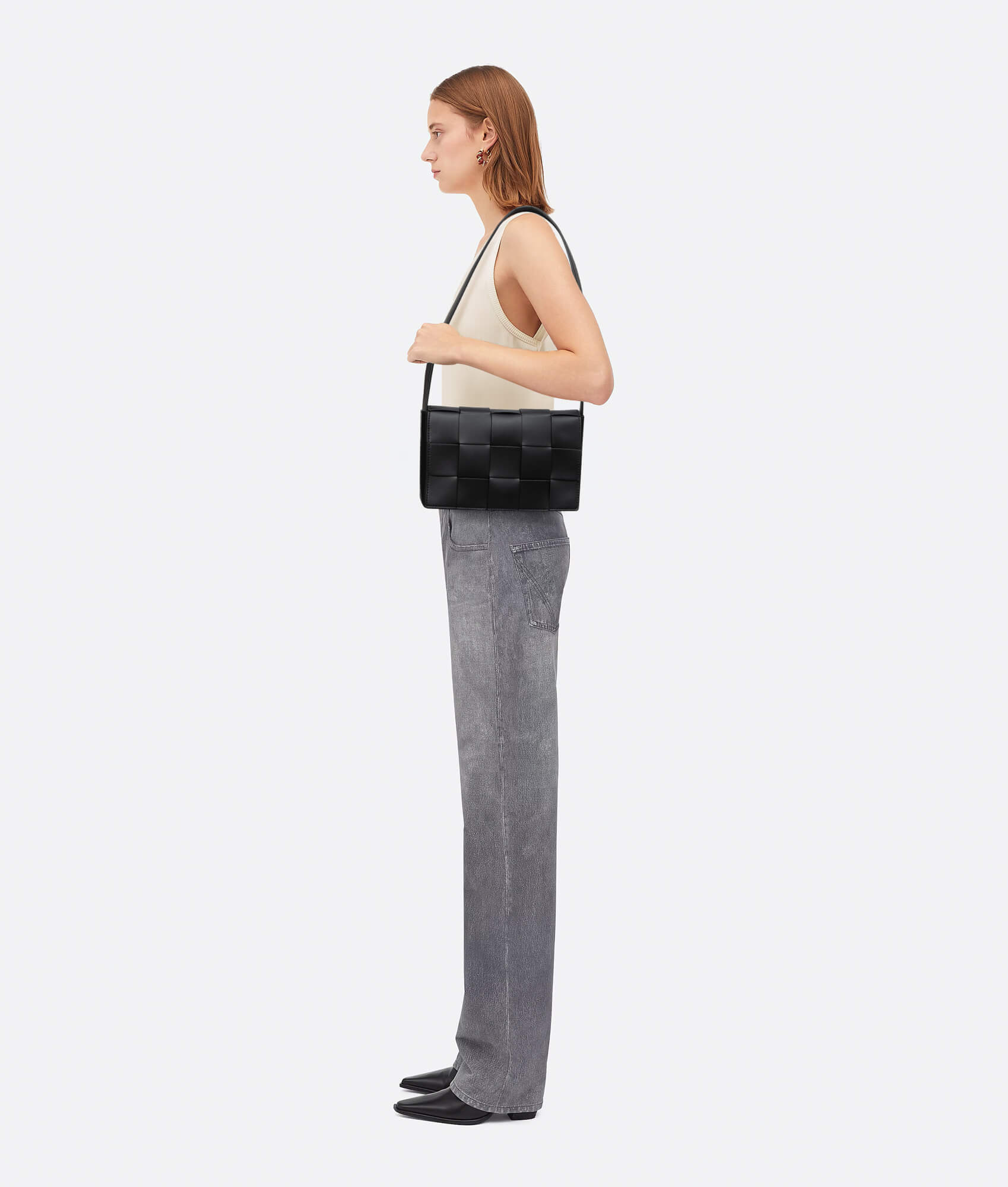Woven Cassette Crossbody Bag