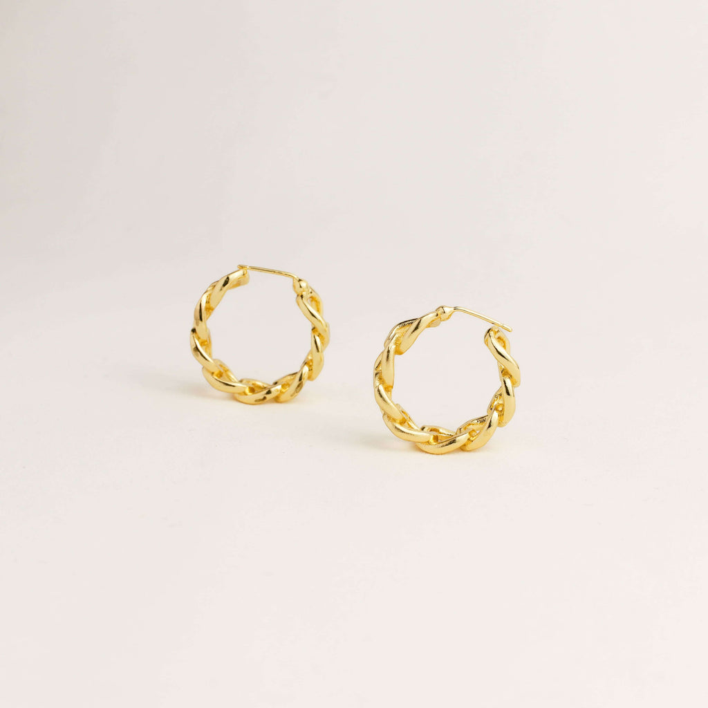 Link Chain Hoop Earrings