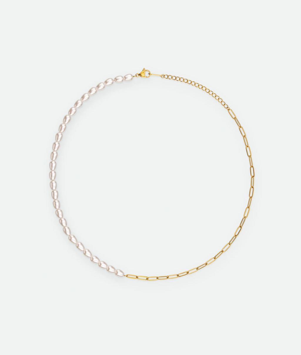 Pearl and Chain Necklace