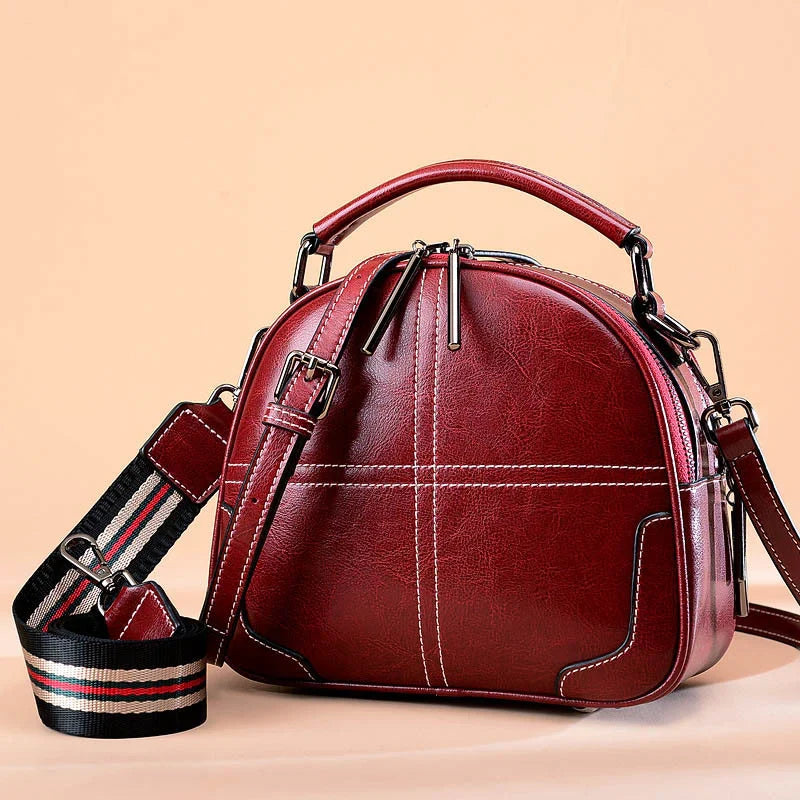 Round Leather Bag