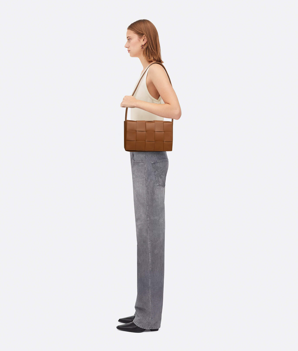 Woven Cassette Crossbody Bag