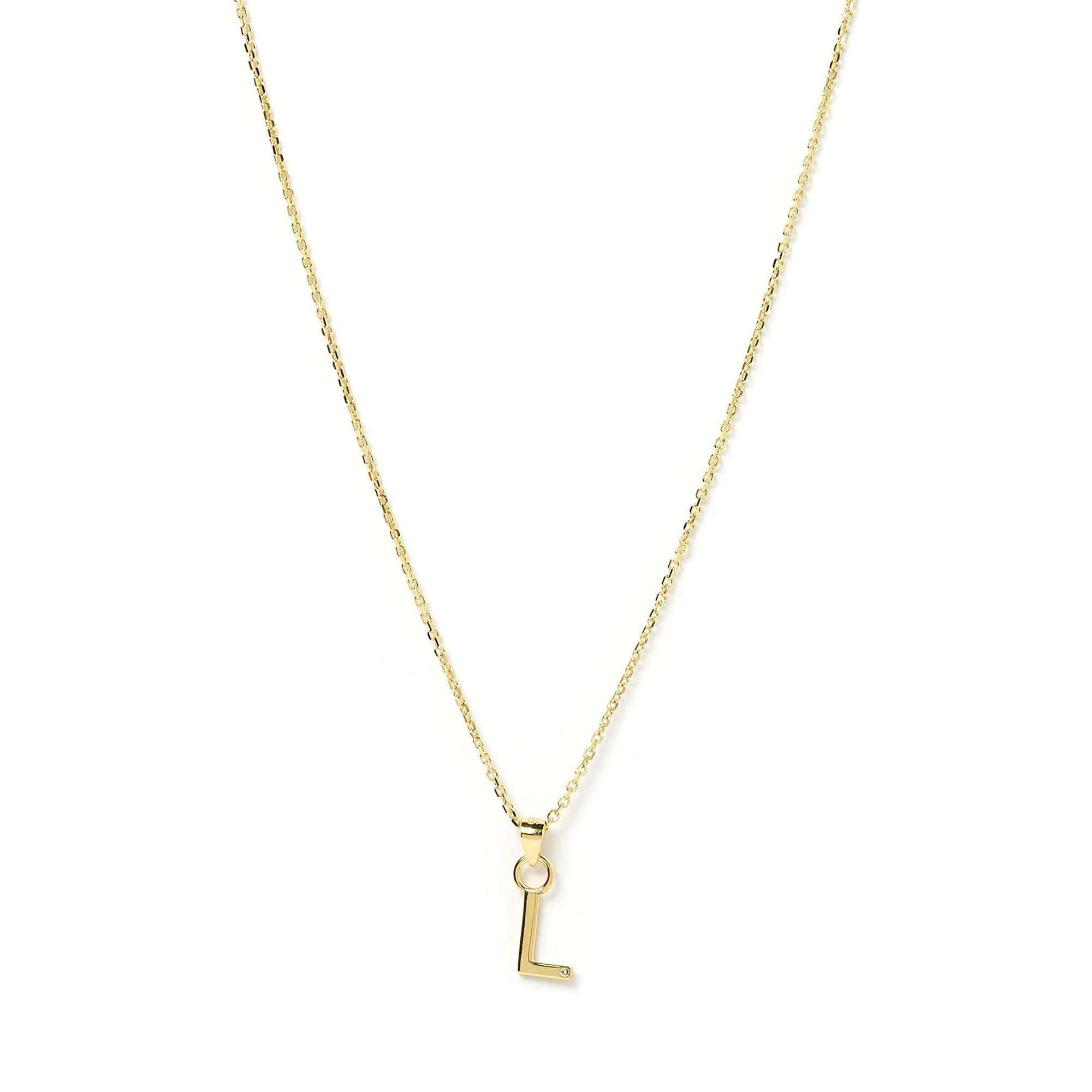 Initial Gold Charm Necklace
