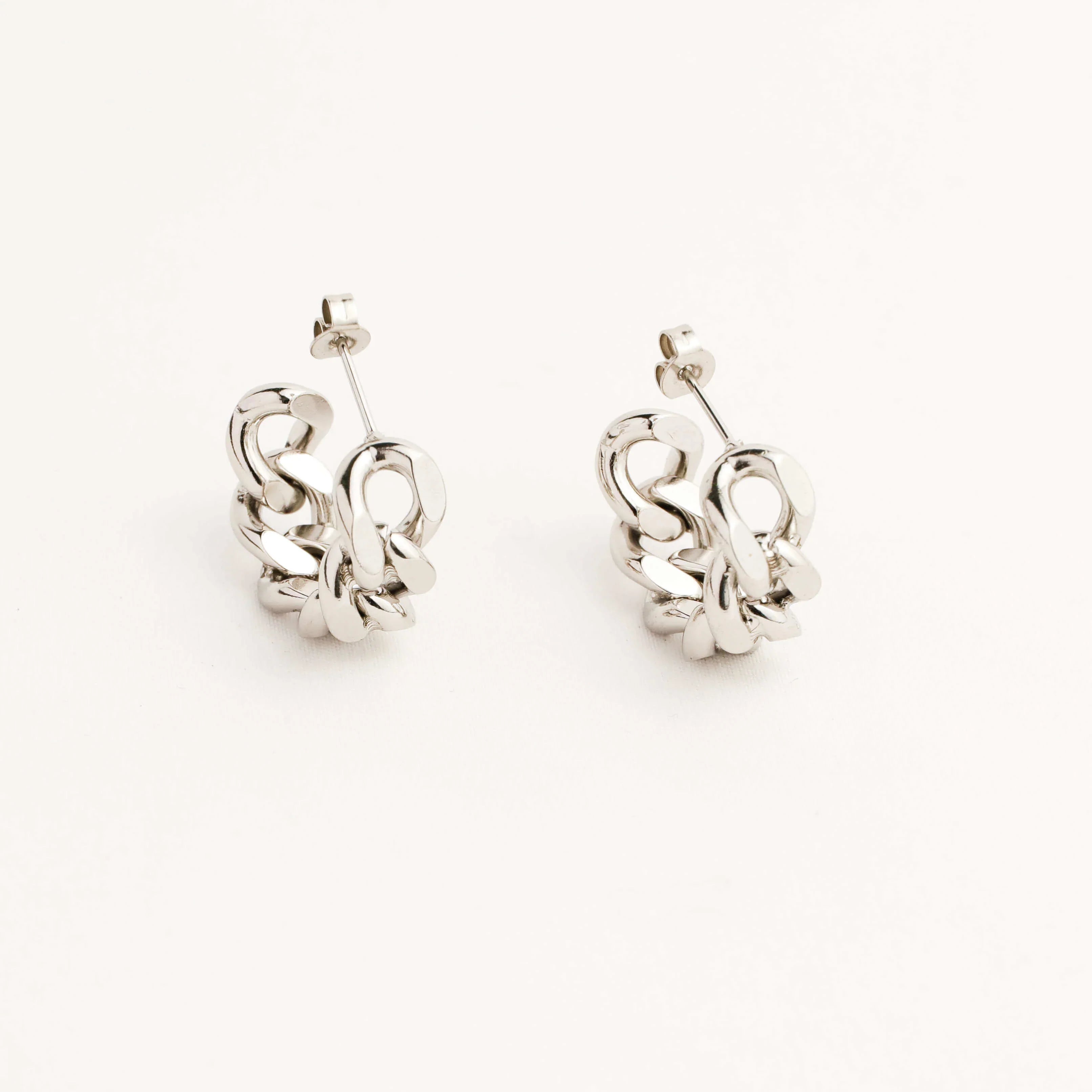 Link Chain Hoop Earrings