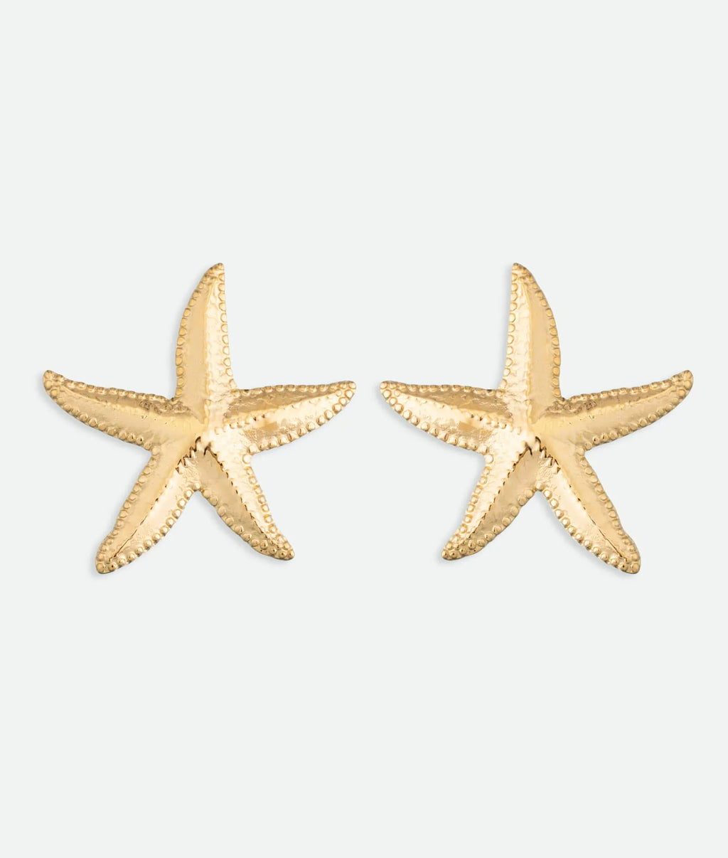 Gold Starfish Earrings