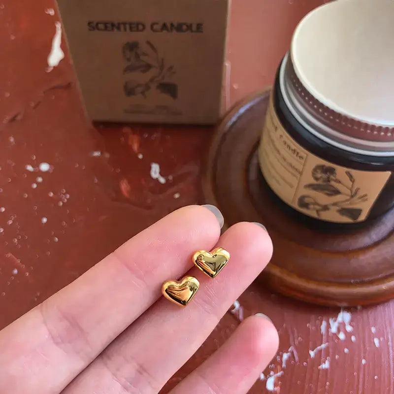 Mini Heart Stud Earrings