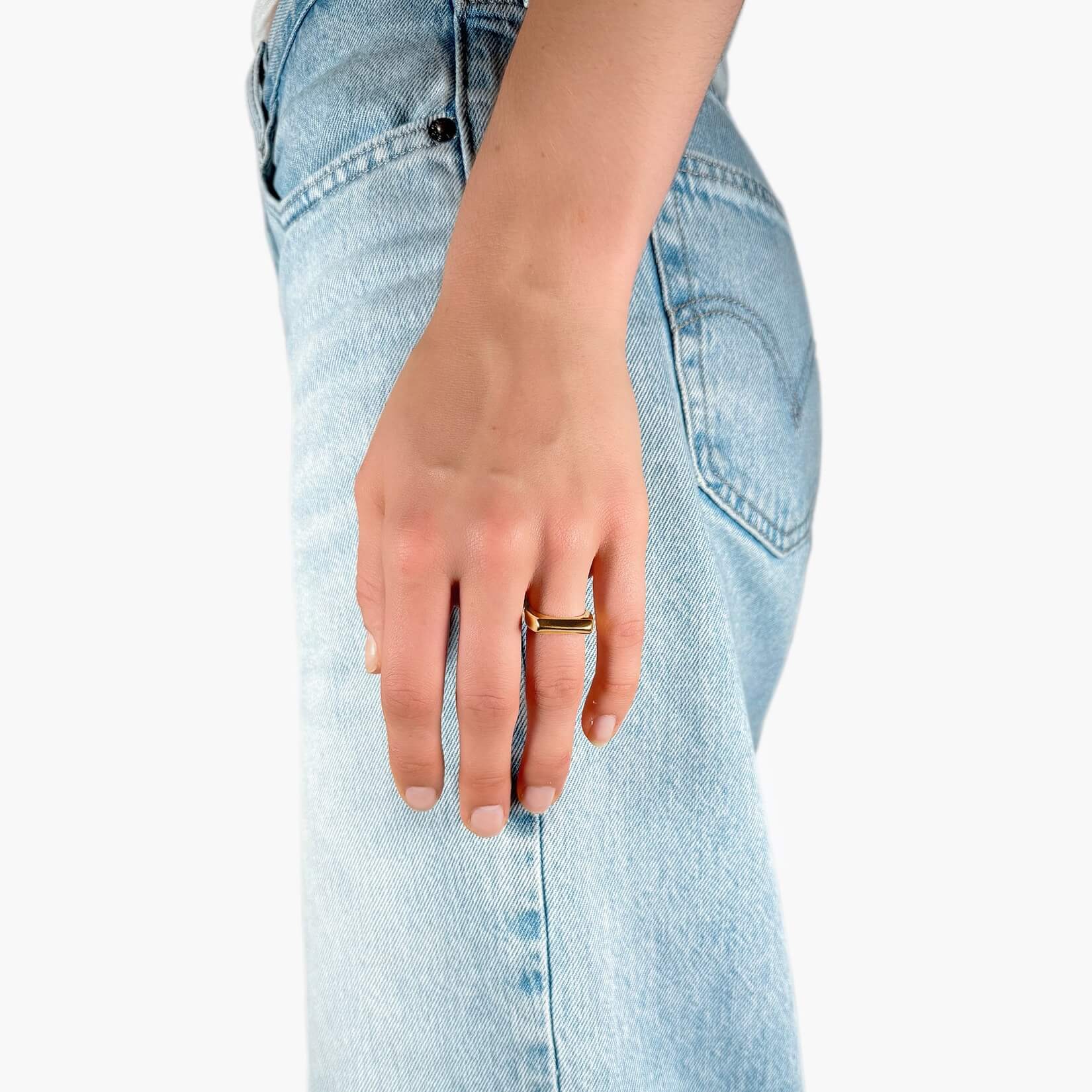 Gold Bar Ring