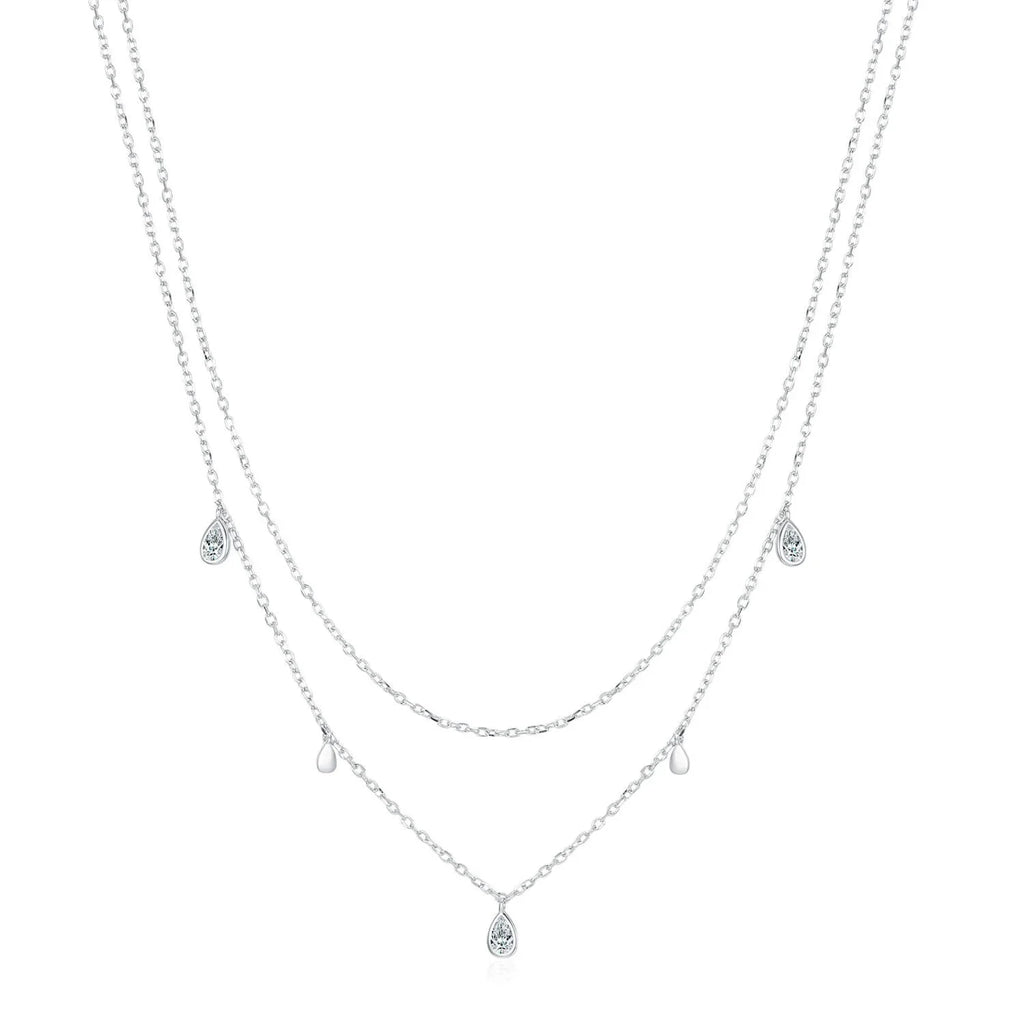Bi-Layered Water Drop Necklace