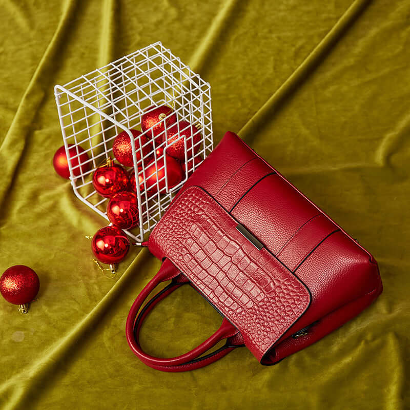Kelly Croc Leather Bag