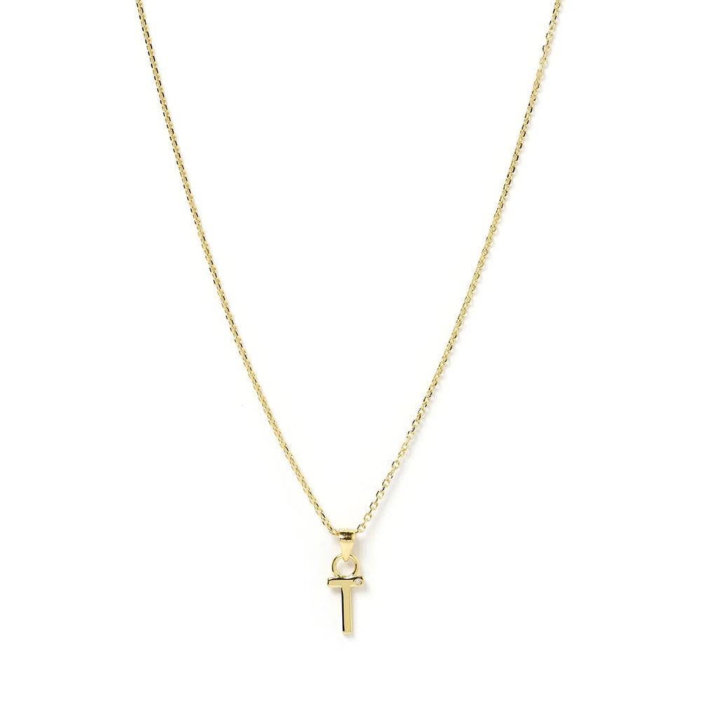 Initial Gold Charm Necklace