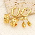 Cross border fashion between Europe and America, cold and high-end, irregular design, trendy and cool, versatile titanium steel earrings, wholesale for women