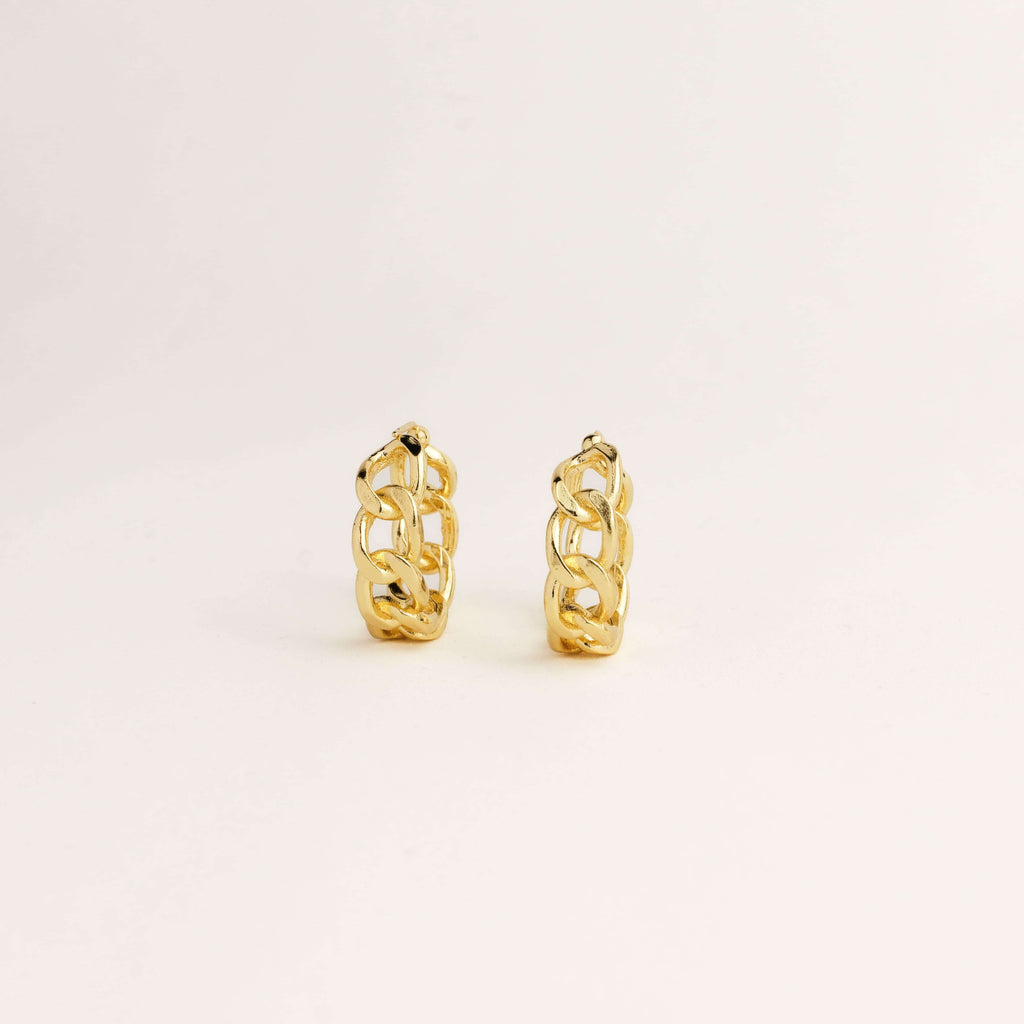 Link Chain Hoop Earrings