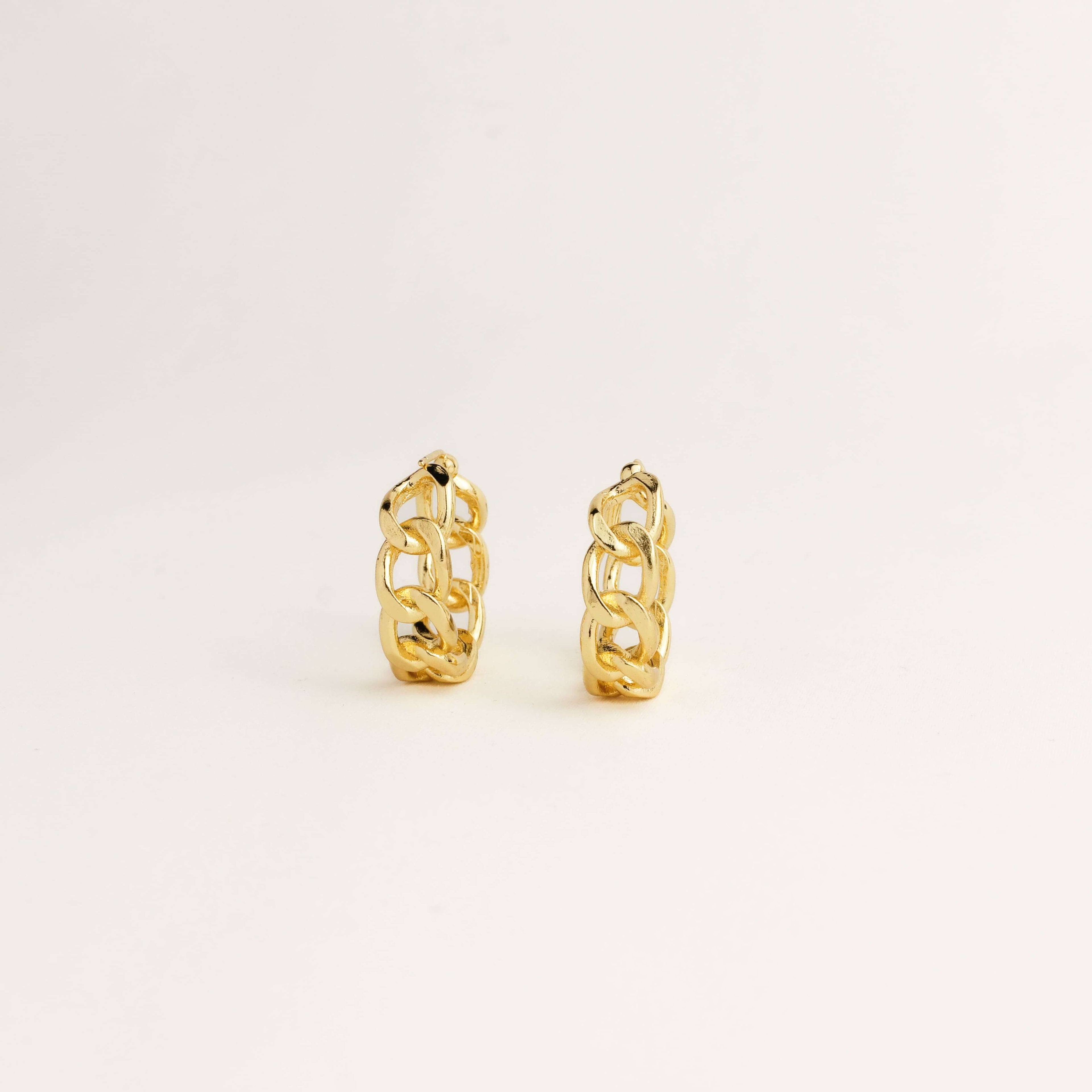Link Chain Hoop Earrings